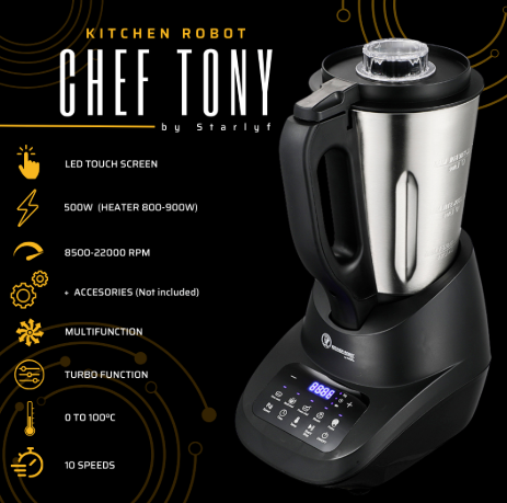 Conjunto Completo do Robô de Cozinha Chef Tony