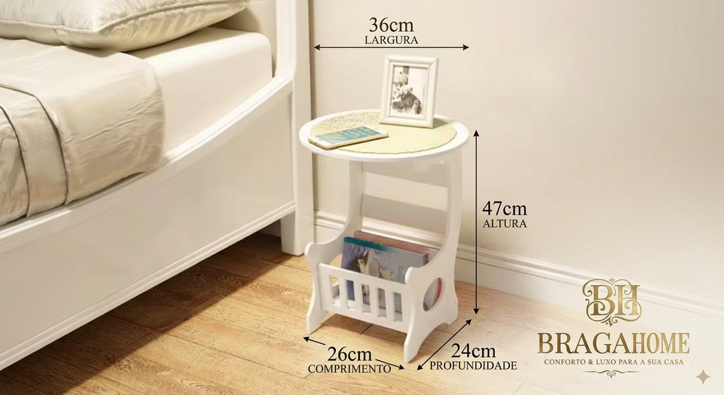 Mesa de Cabeceira Criativa: Design Compacto e Funcional para Apartamentos Pequenos