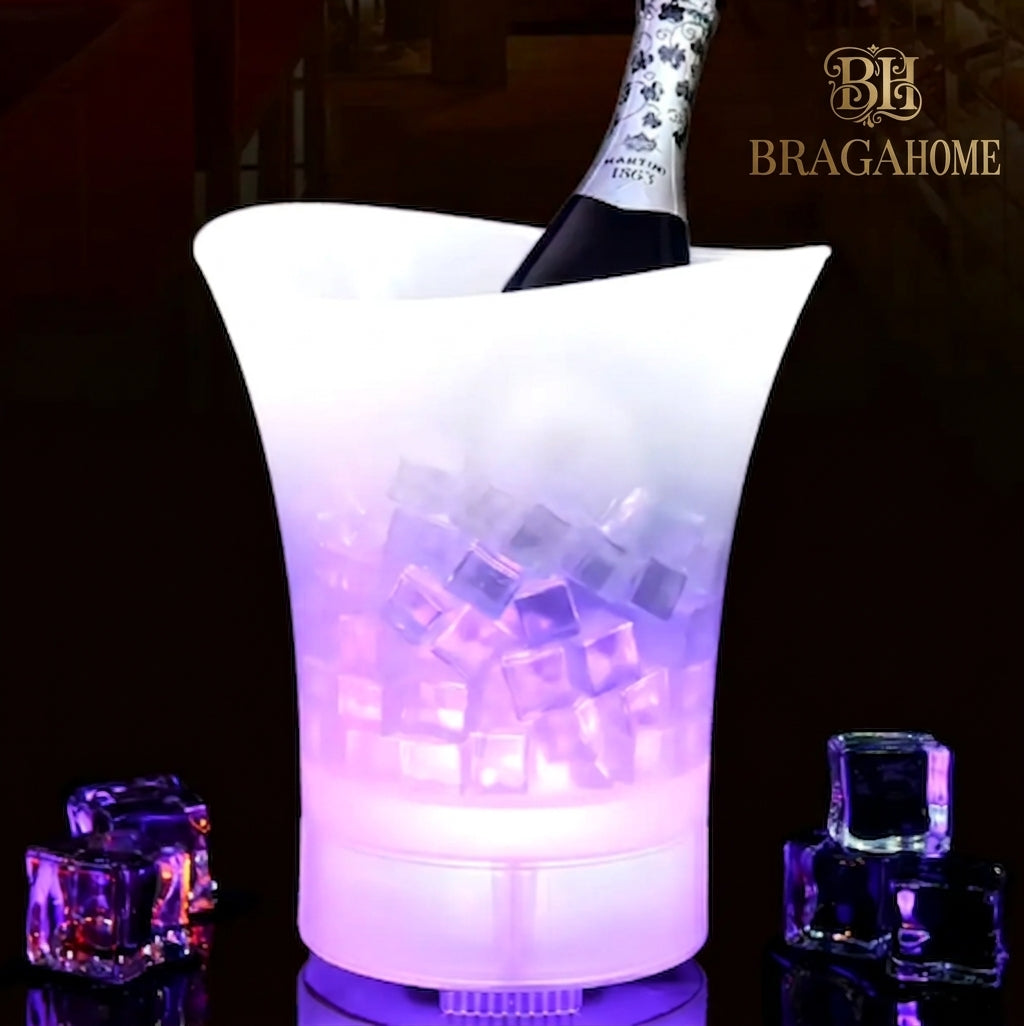 Balde de Gelo Grande com Coluna e Luzes LED (5L)
