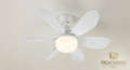 Ventoinha de Teto LED com Pás Retráteis e Comando
